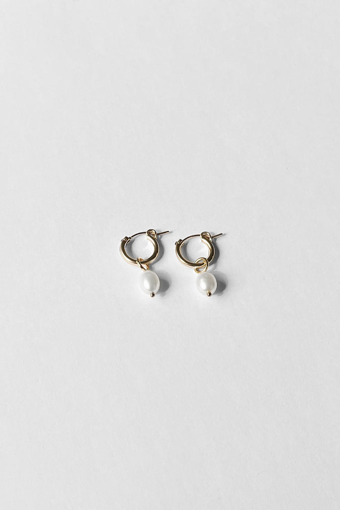 Little Bow Earrings Gold & Pearl – M Donohue Collection