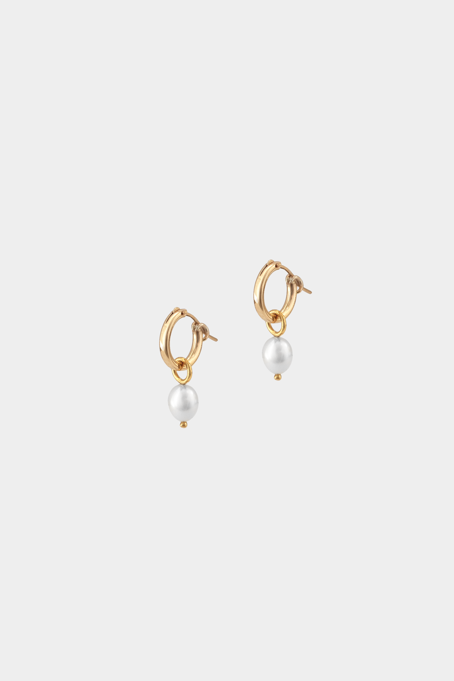 Anna Hoops + Pearl Drop Charms