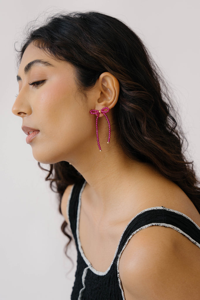 Petite Margot Earrings, Ruby – Kara Yoo