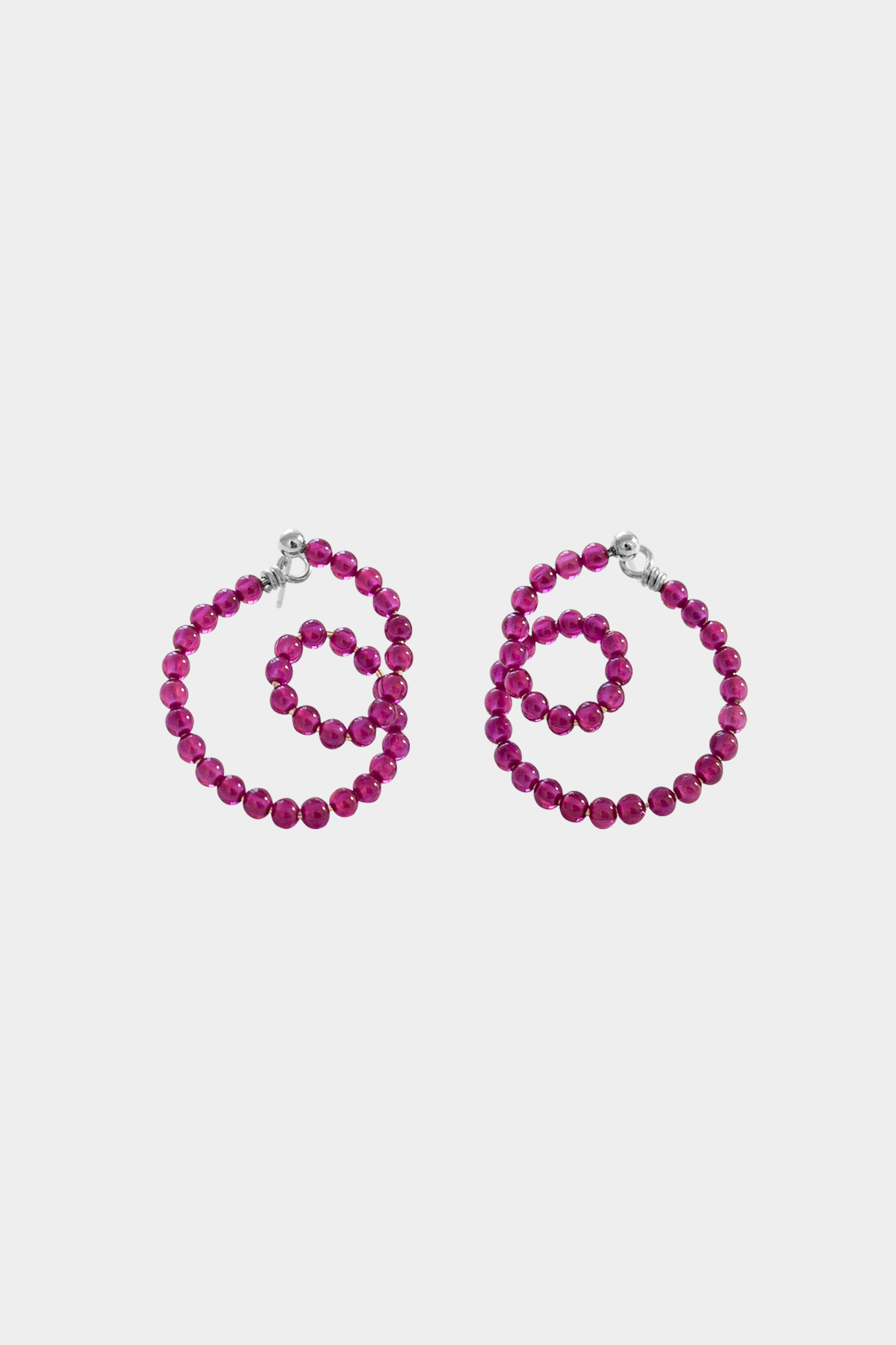 Rosa Swirl Hoops Ruby
